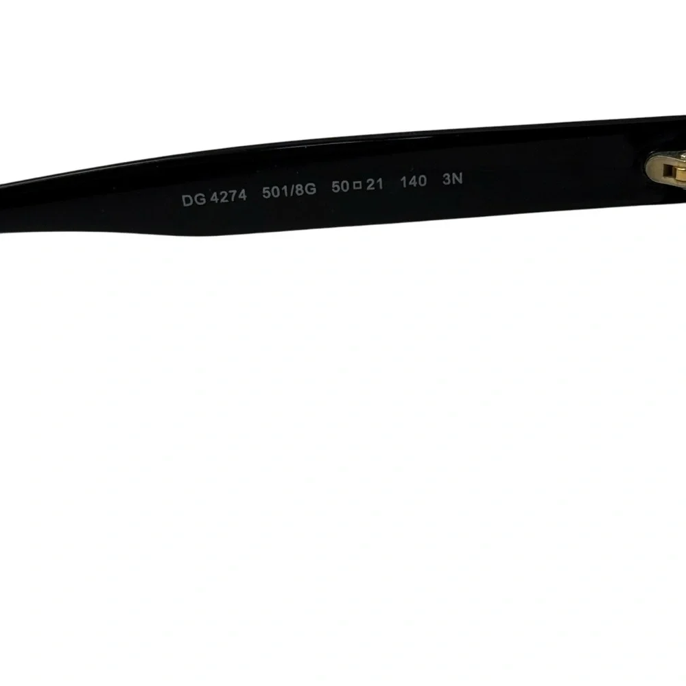 DOLCE & GABBANA DG 4274 501/8g 50-21-140 3N Black/Gold Sunglasses double bridge
